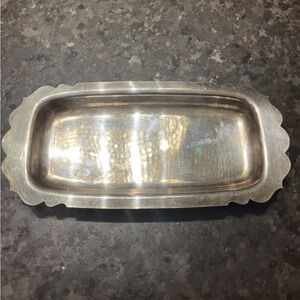Vintage WM ROGERS #99 Silverplate Polished BUTTER DISH 10"L x 4.75"W